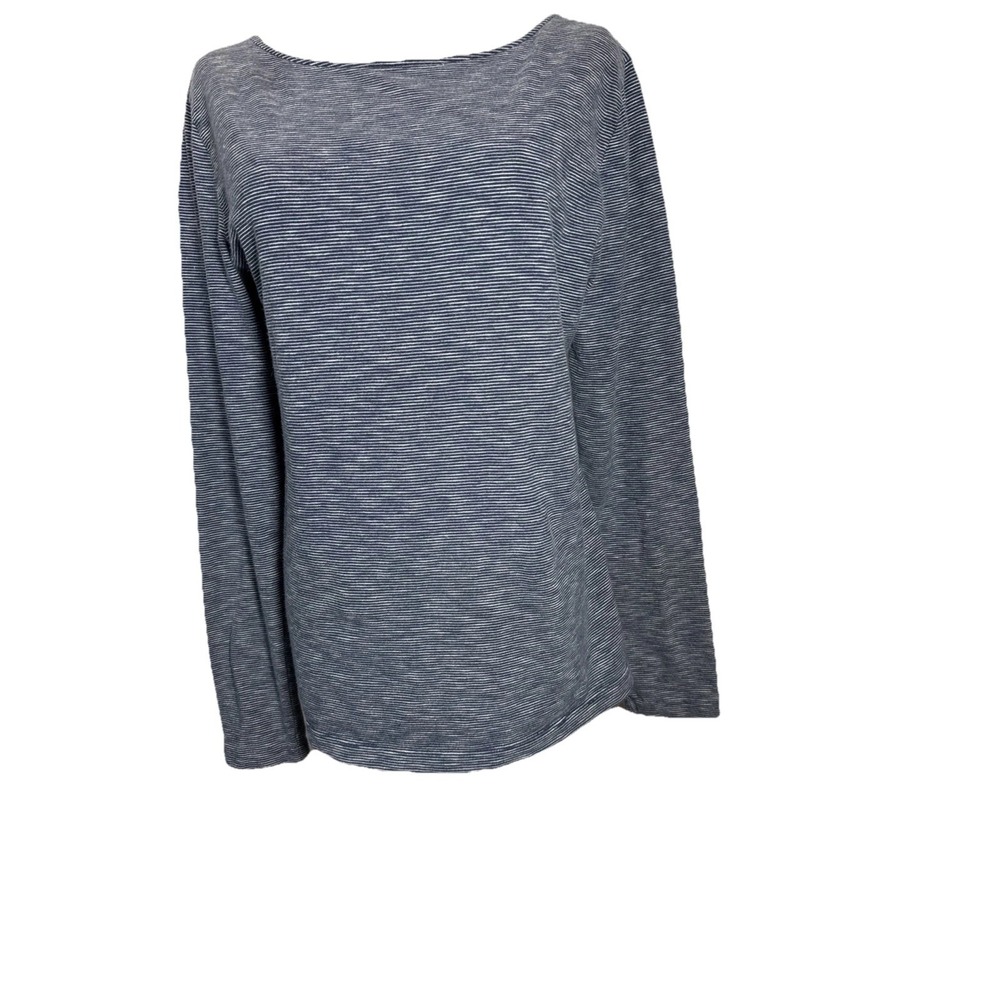 J.Crew Women's Older Style Cotton Long Sleeve Tee in Navy Blue Sz Large.